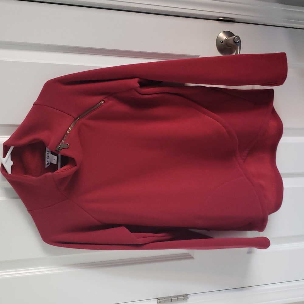 Athleta red zip sweatshirt